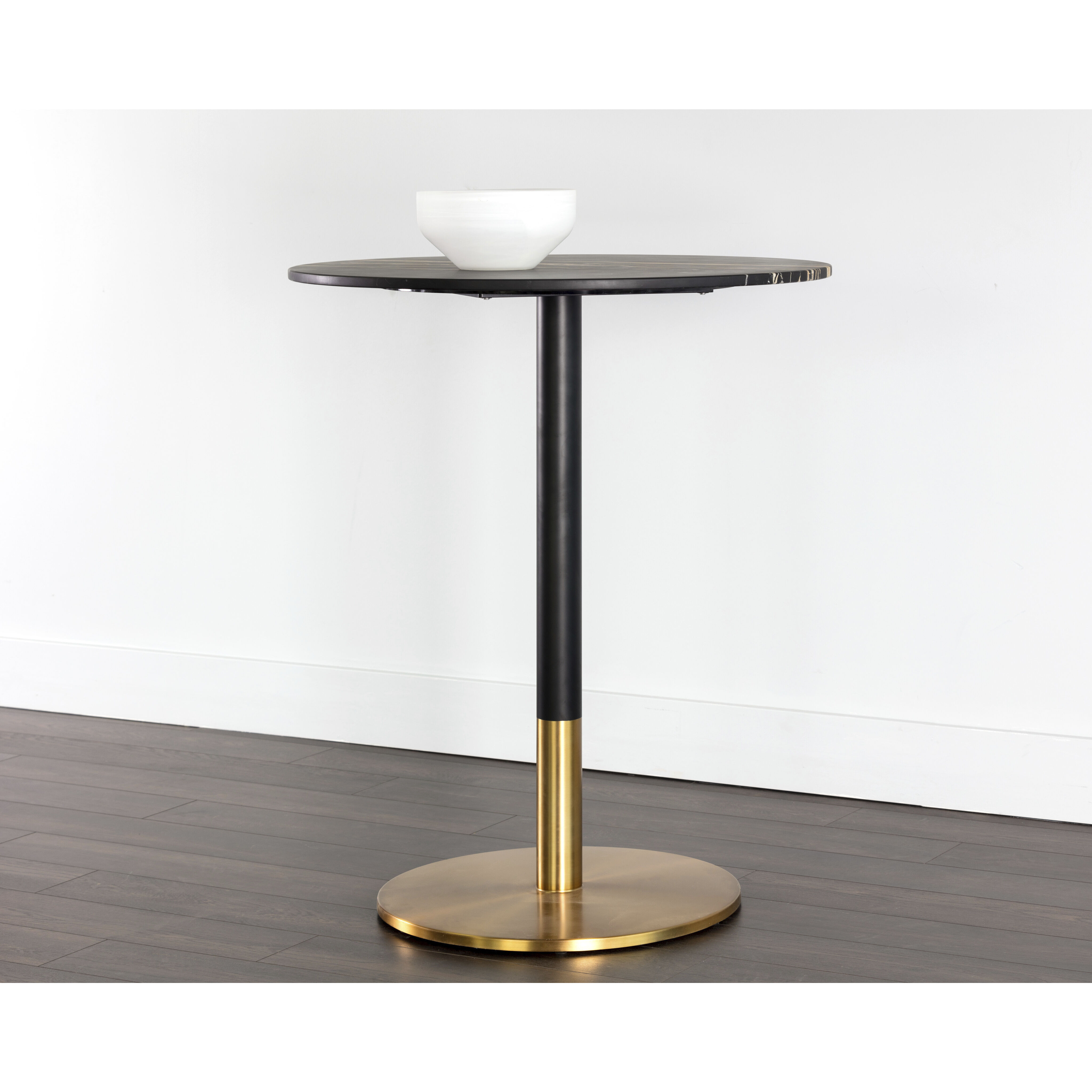 Massie Black Marble Bar Table